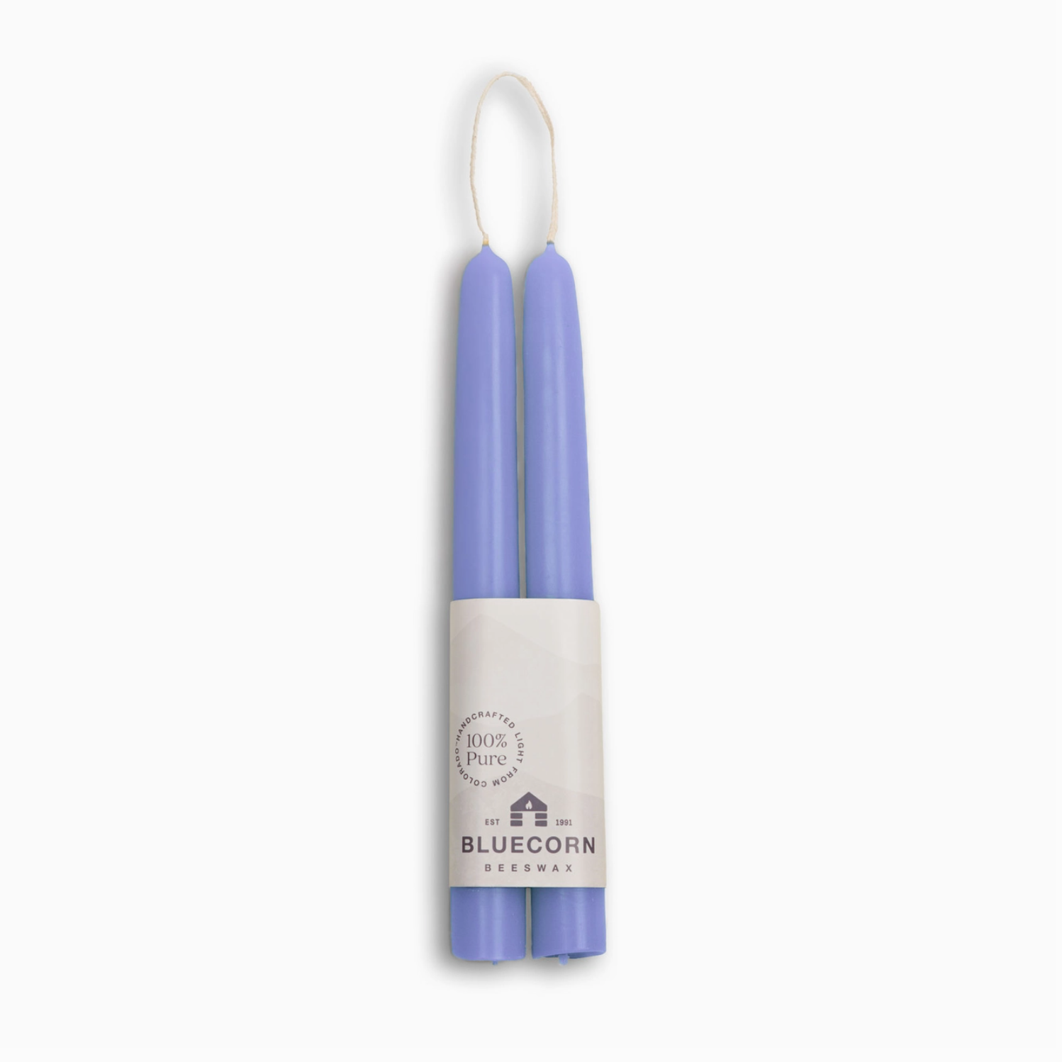 Hand Dipped Beeswax Taper Candles, 8 inch