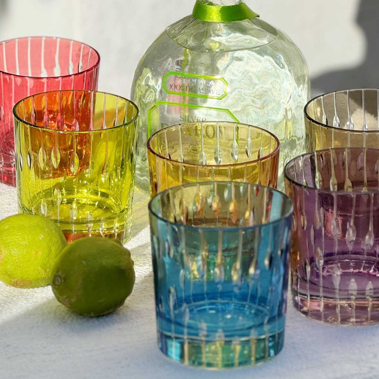 Moroccan Carved Little Drop Tumblers, Set of 6
