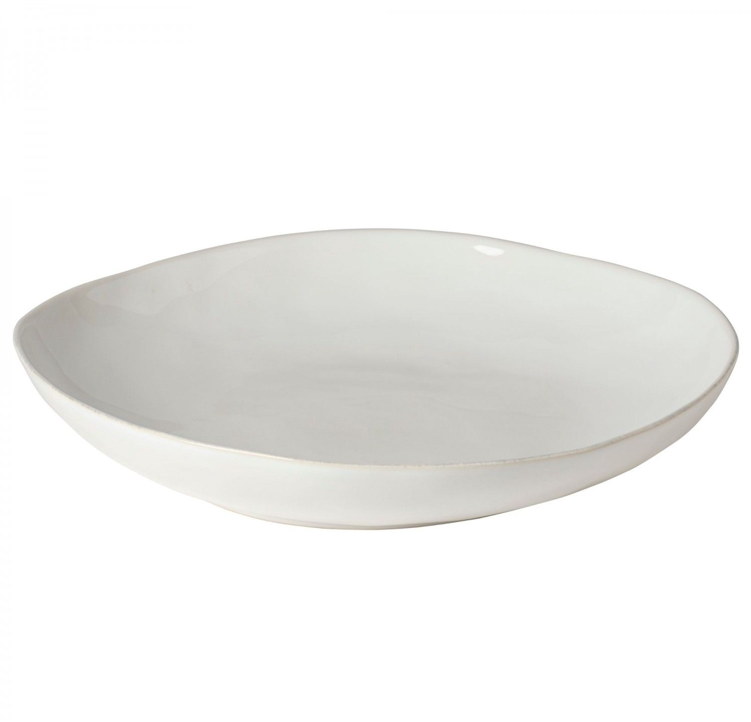 Livia Shallow Serving Bowl, White