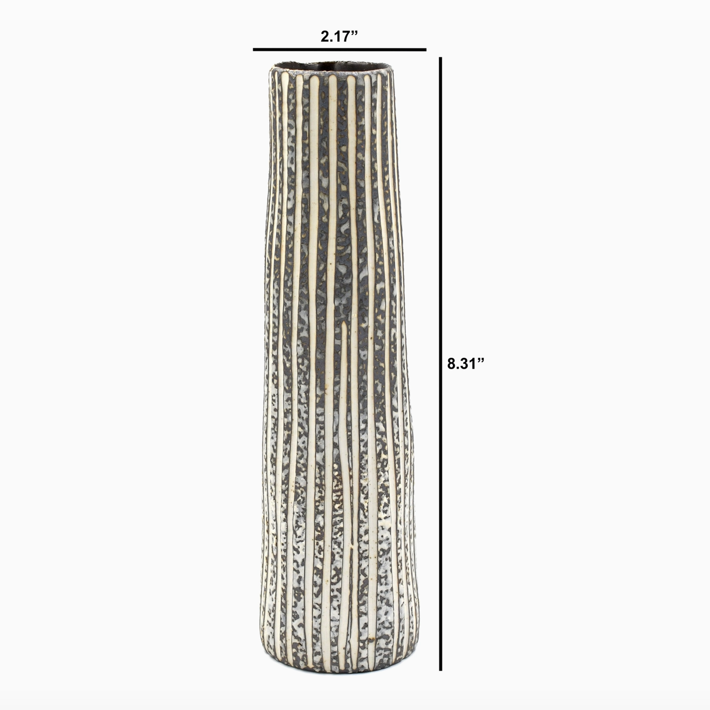 Handmade Long Coral Bud Vase, Brown