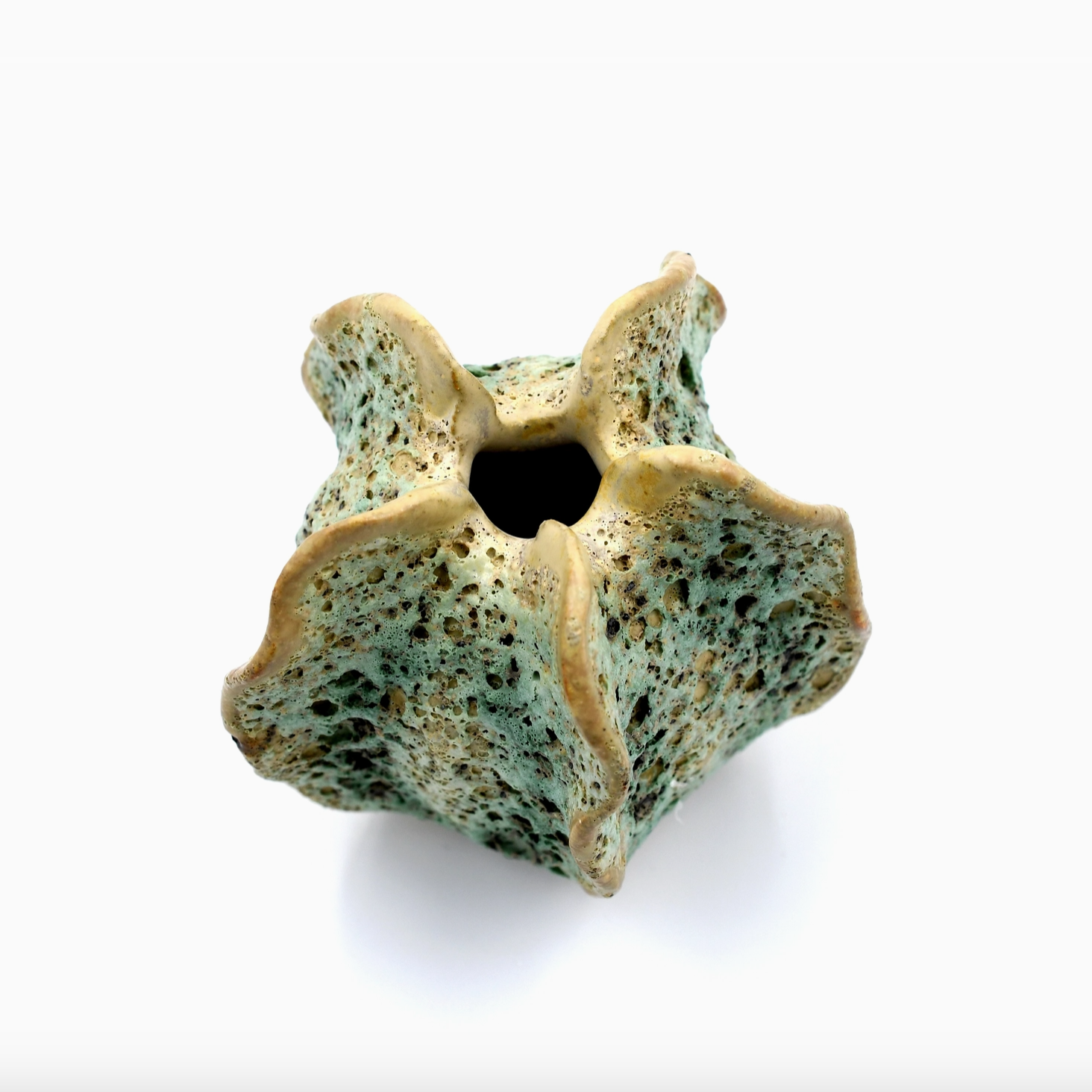 Handmade Loofah Mini Vase, Green