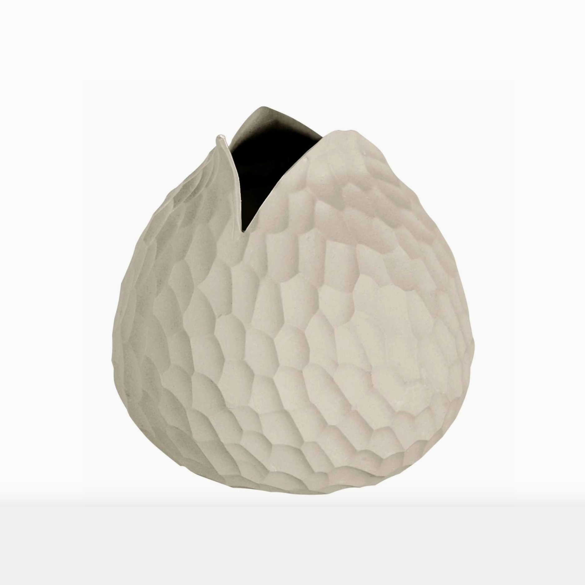 Carved Lotus Small Round Vase