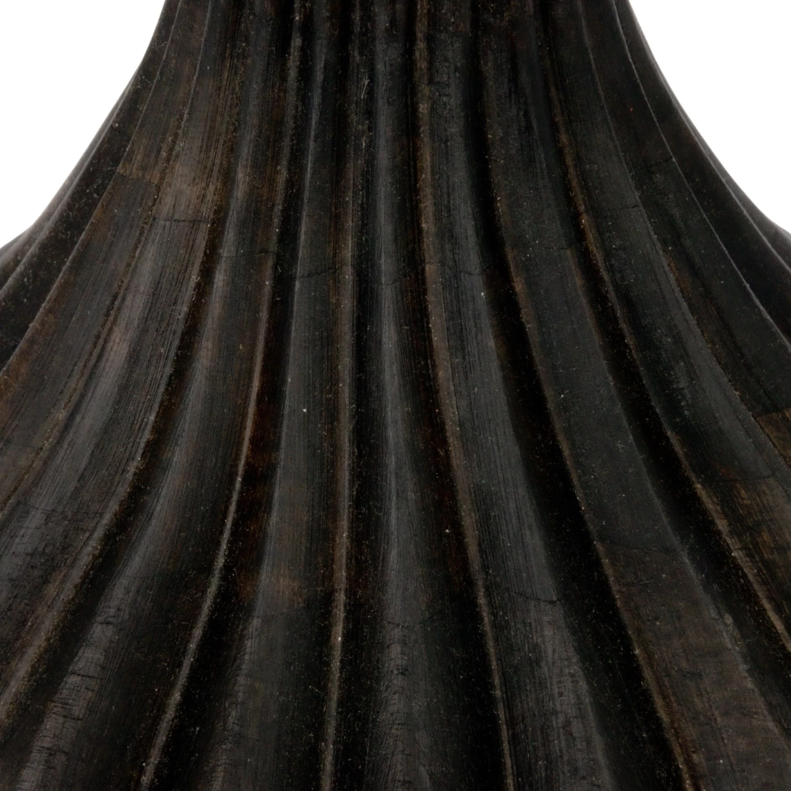 Mango Wood Pleated Table Lamp