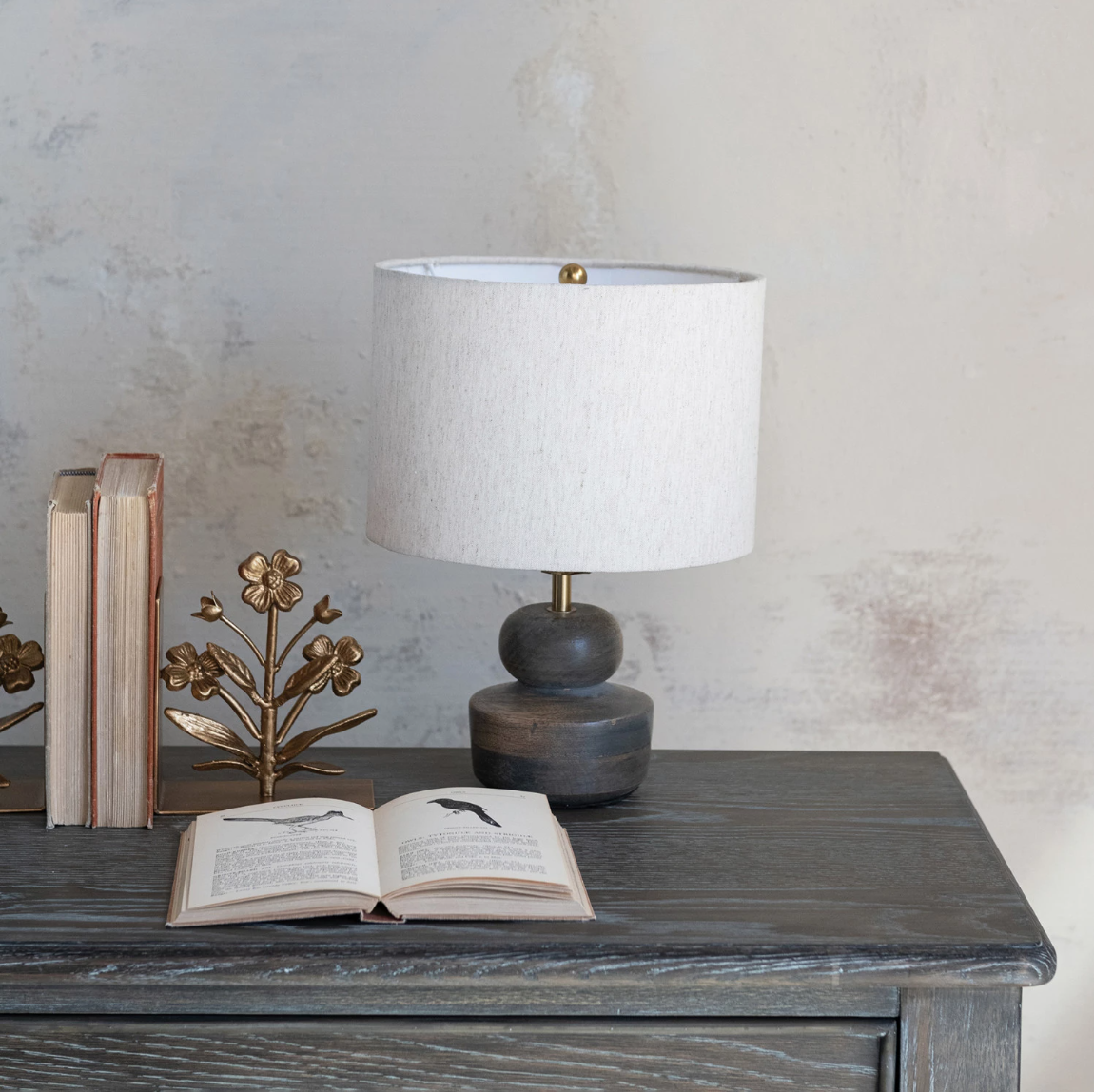 Mango Wood Table Lamp