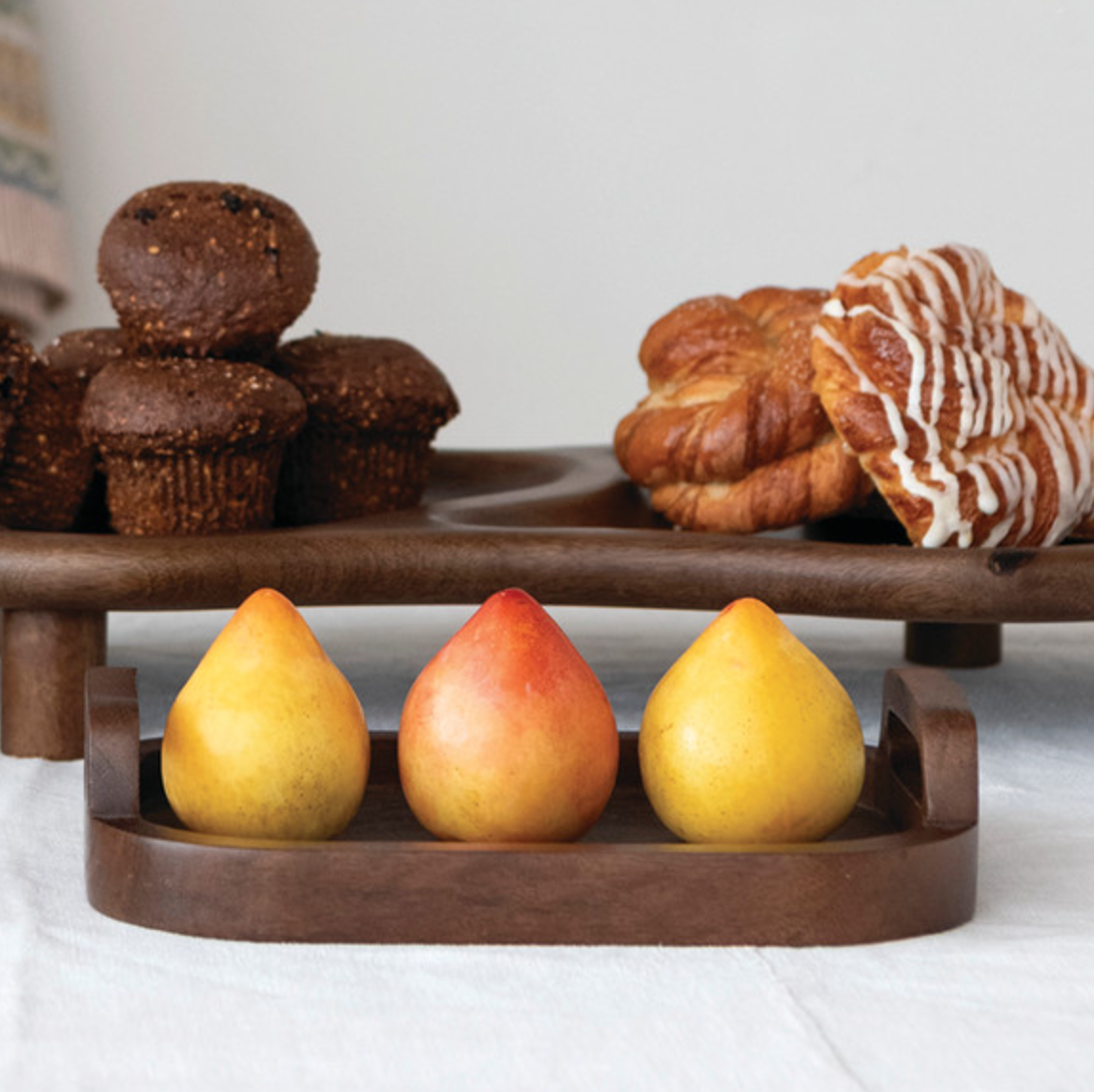 Mango Wood Tray, Walnut Finish