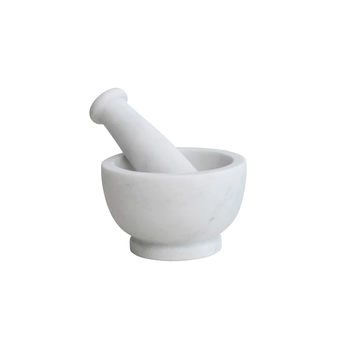 Mortar & Pestle in White Marble