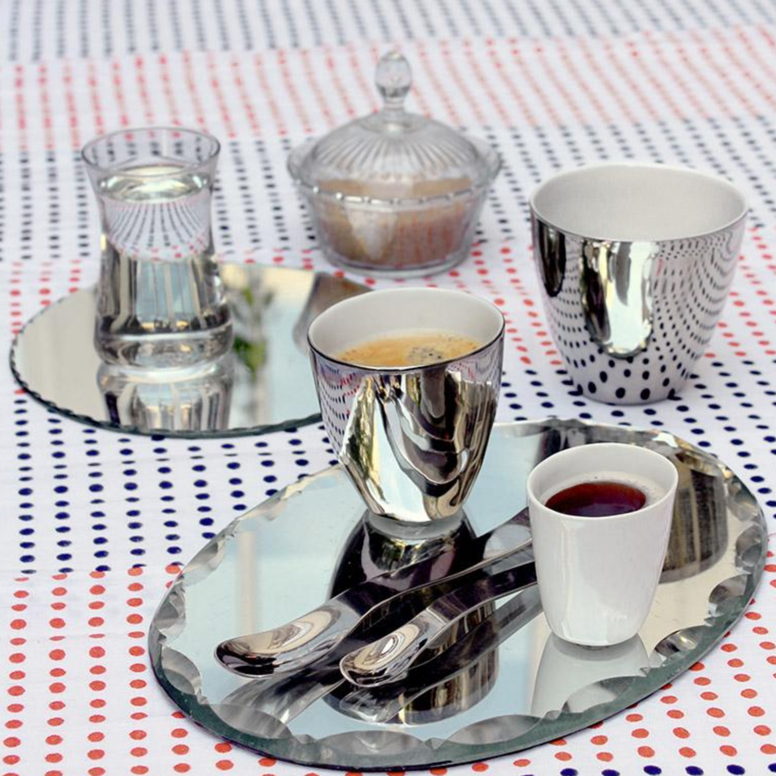 Small Cup, Platinum & Porcelain