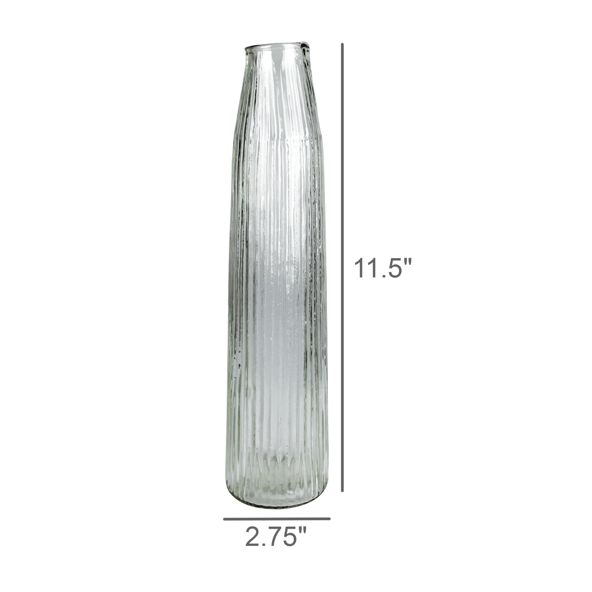 Melba Ribbed Glass Vase