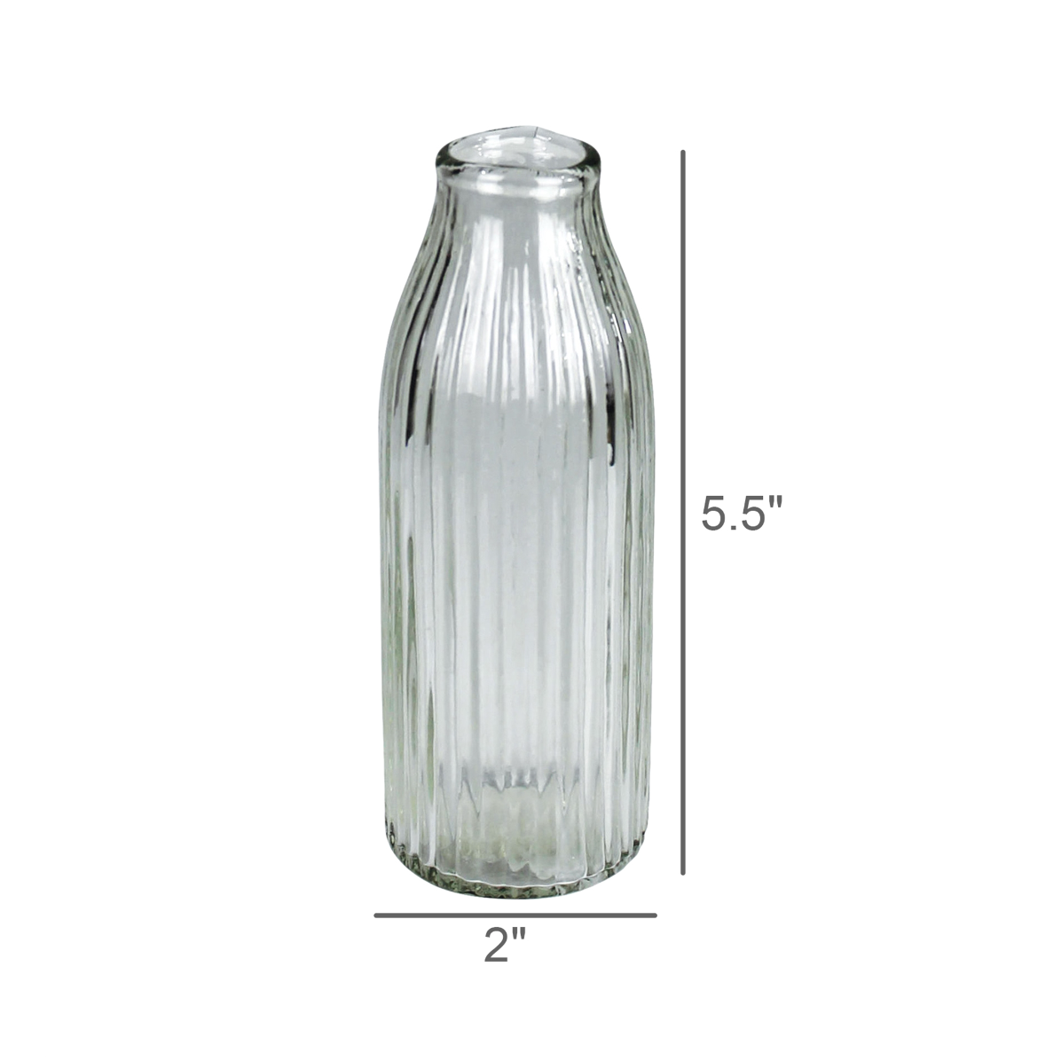 Melba Ribbed Glass Vase