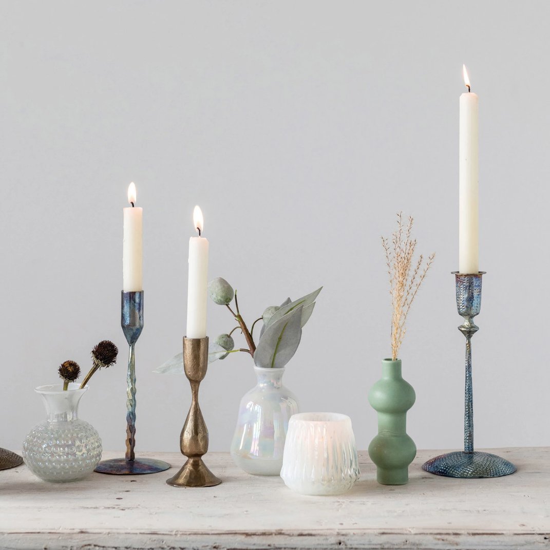 Hand Forged Metal Candleholder, Teardrop