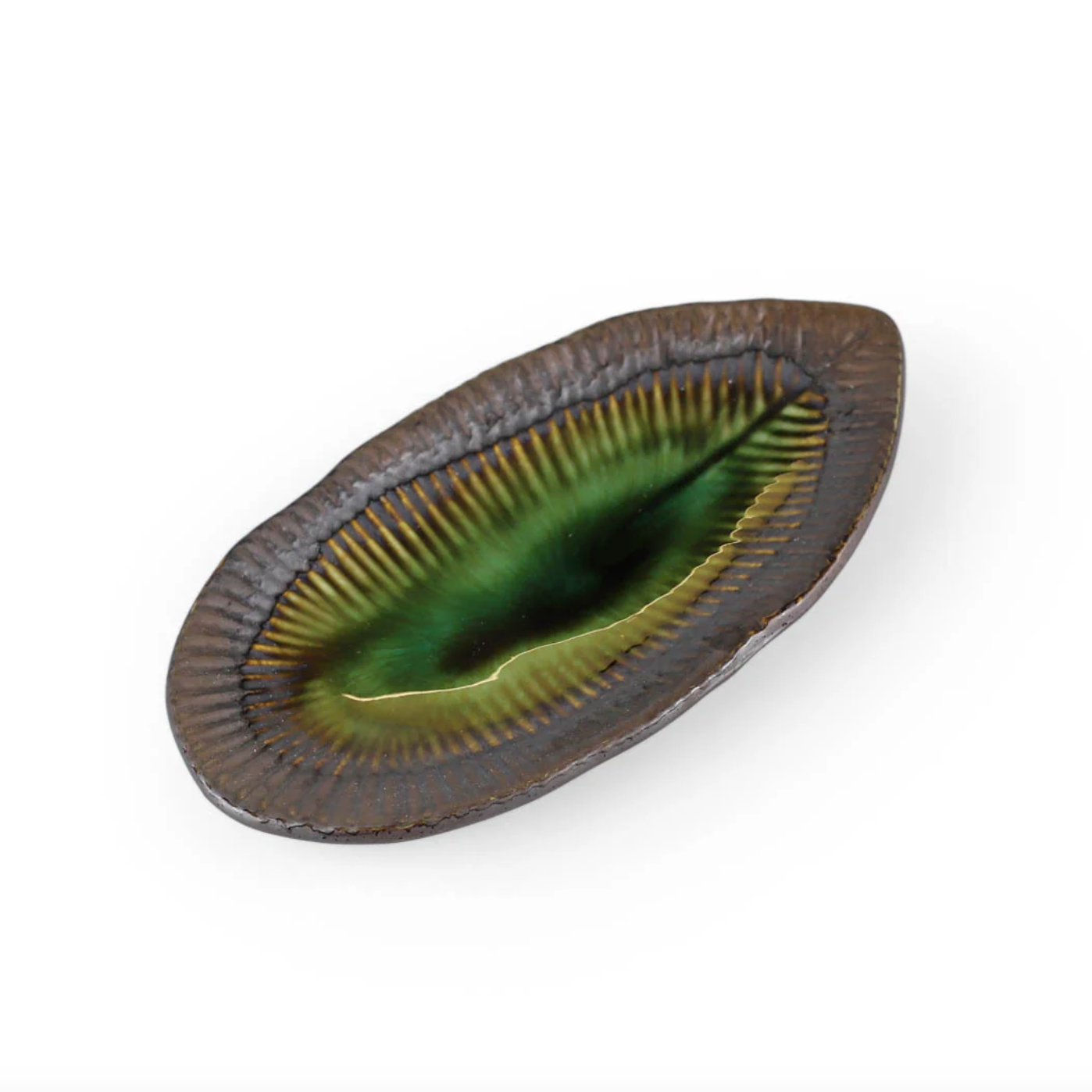 Midori Ridge Oval Serving Plate