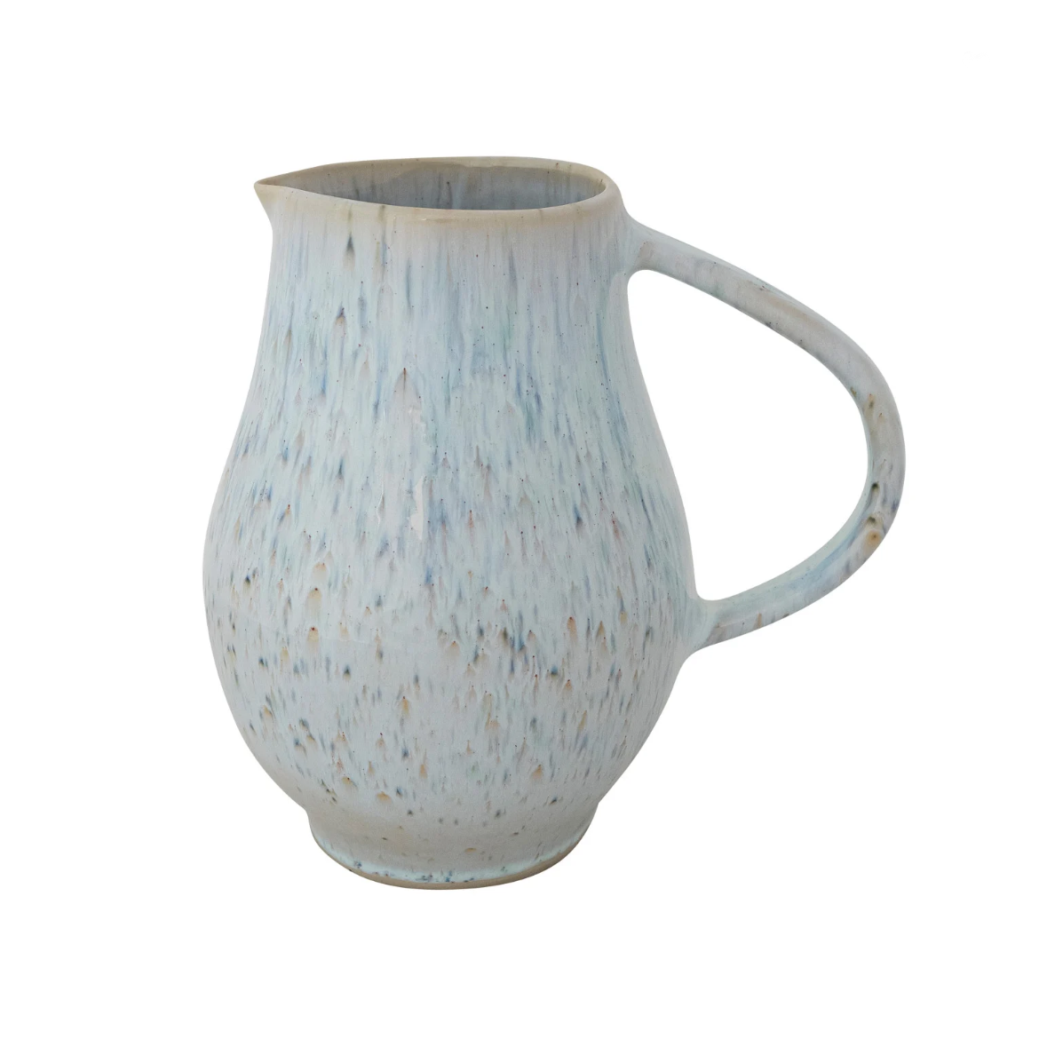 Blue Speckled Stoneware Pitcher