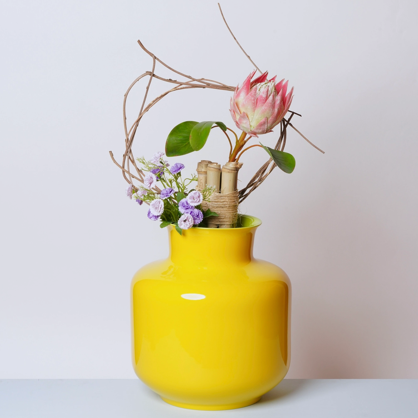 Large Monk Porcelain Vase