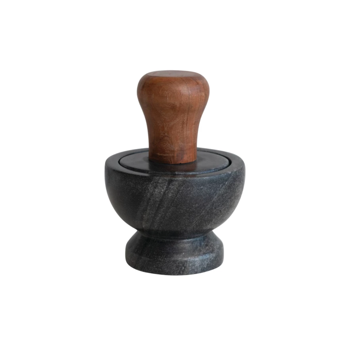 Mortar & Pestle in Black Marble