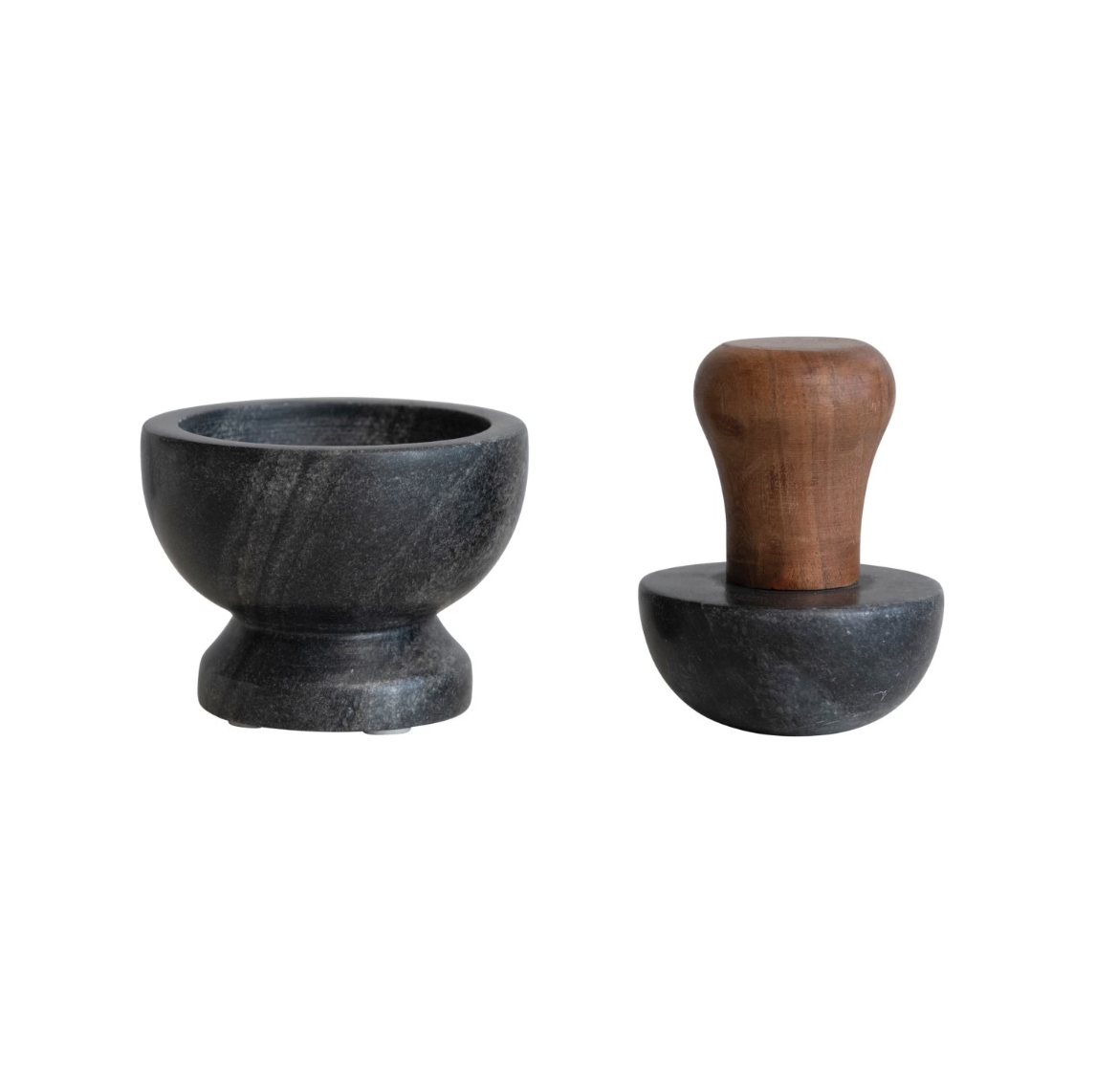 Mortar & Pestle in Black Marble