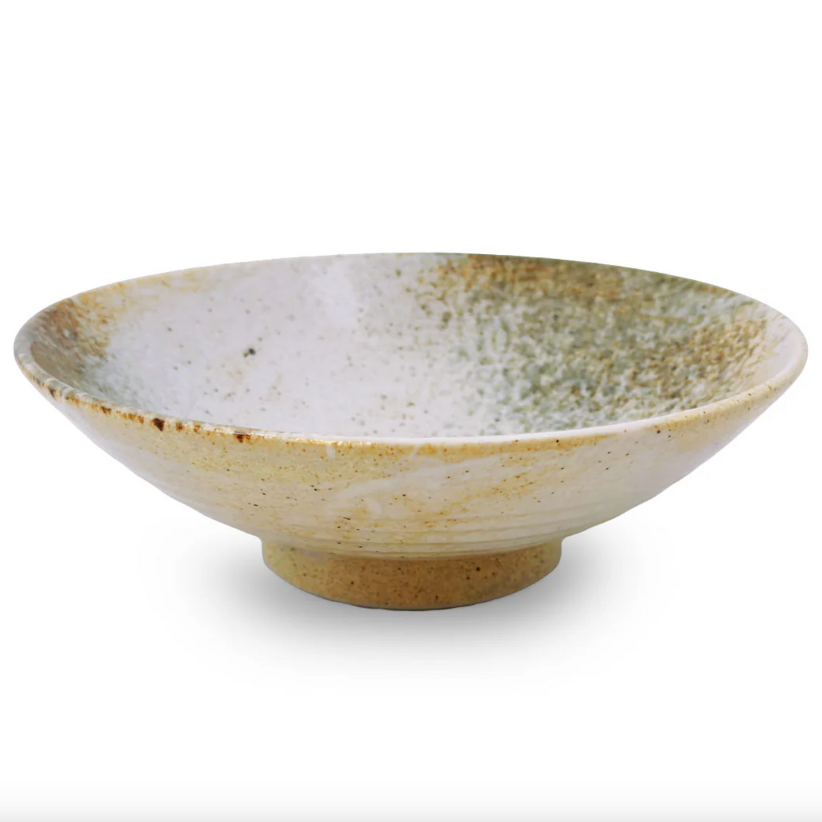 Moss White Serving Bowl