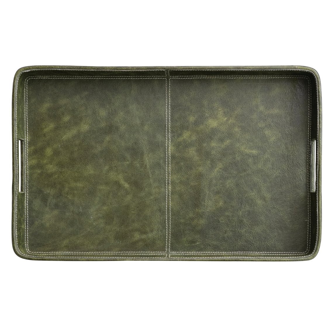Olive Leather Tray