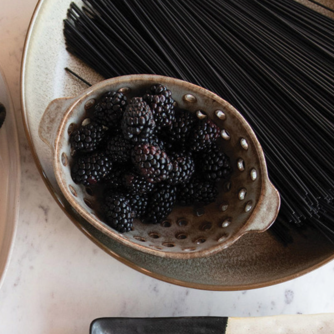 Stoneware Oval Berry Bowl