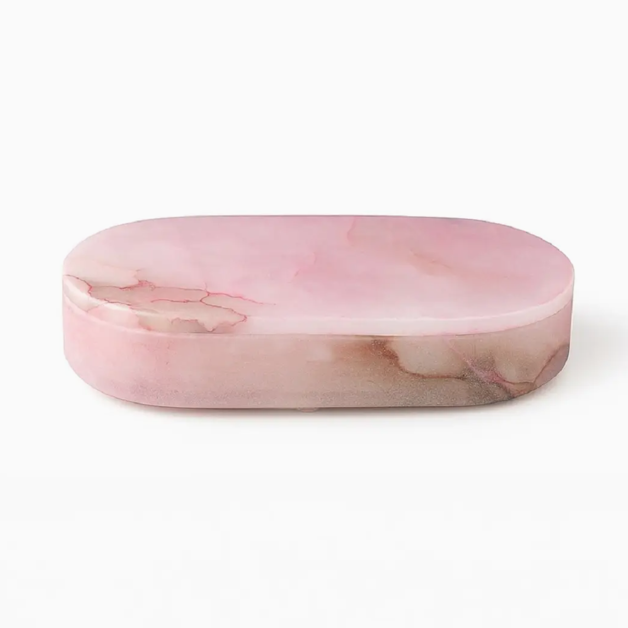 Pink Alabaster Oval Box