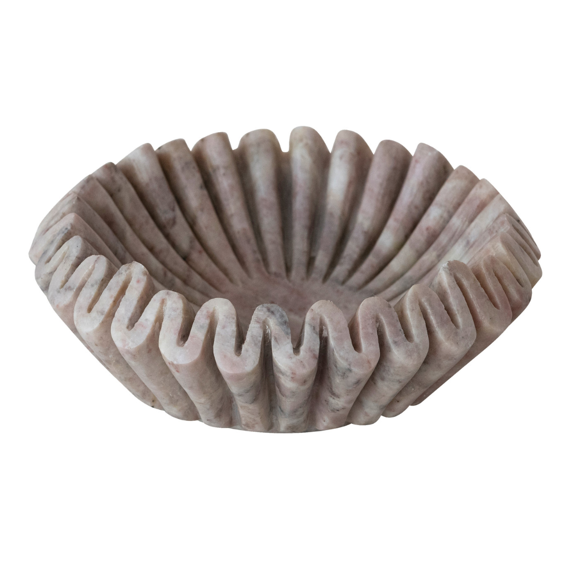 Pink Marble Fluted Dish