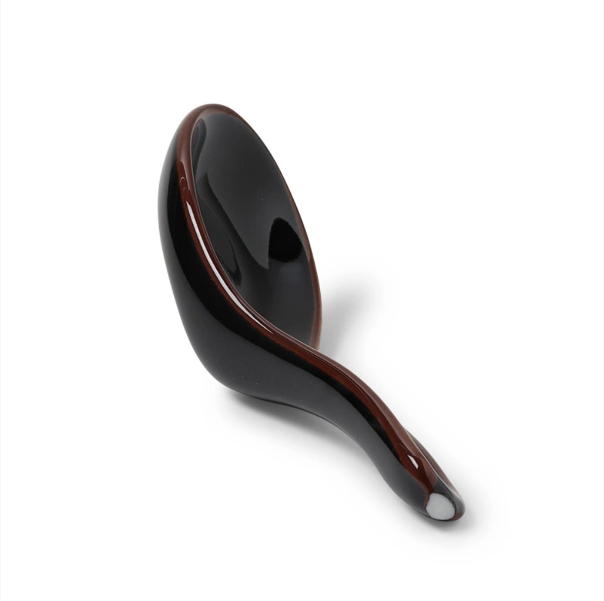 Porcelain Soup Spoon, Black