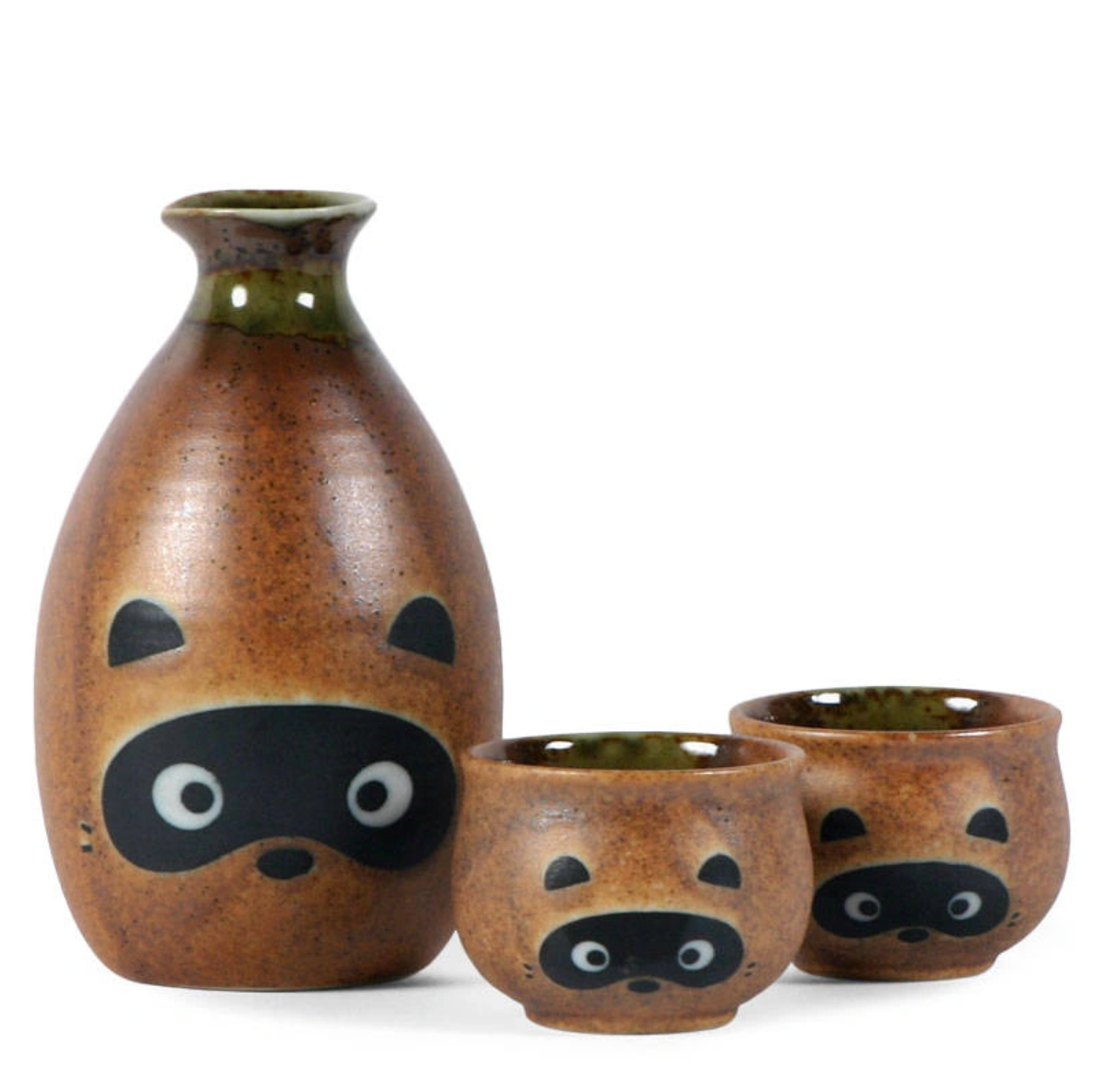 Tanuki Raccoon Sake Set