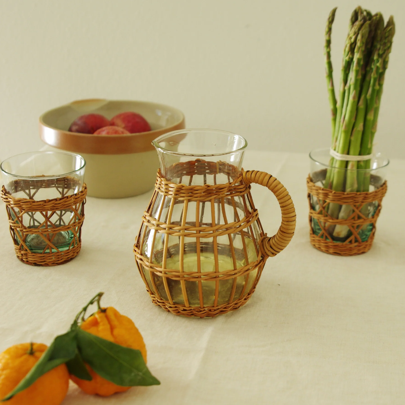 Rattan Tall Pitcher