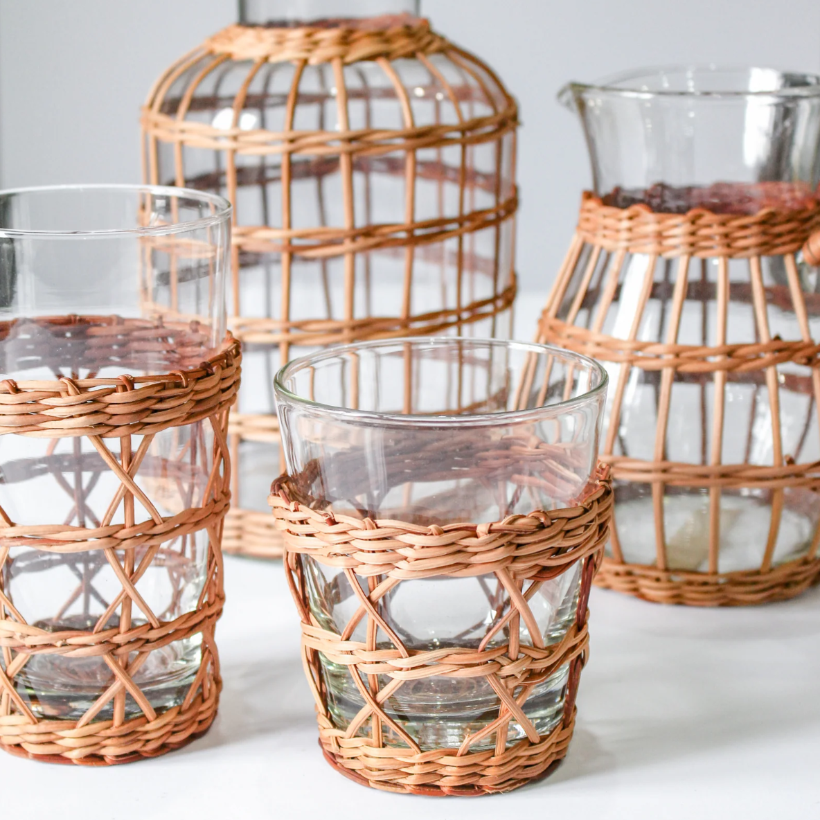 Rattan Wide Tumbler
