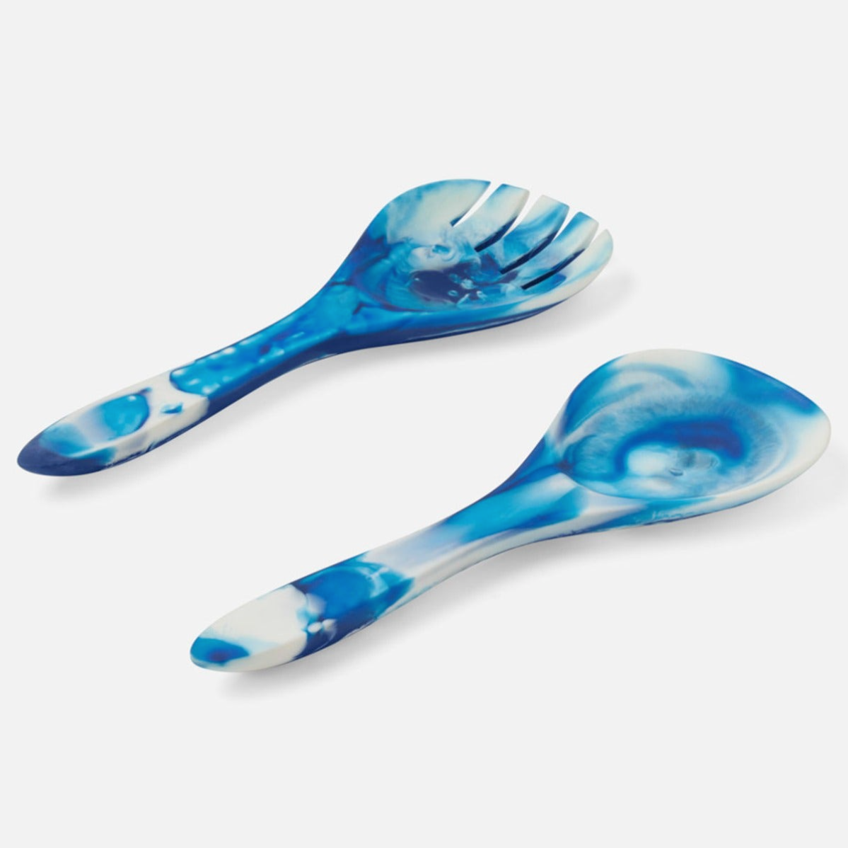 Blue Resin Servers, Set of 2