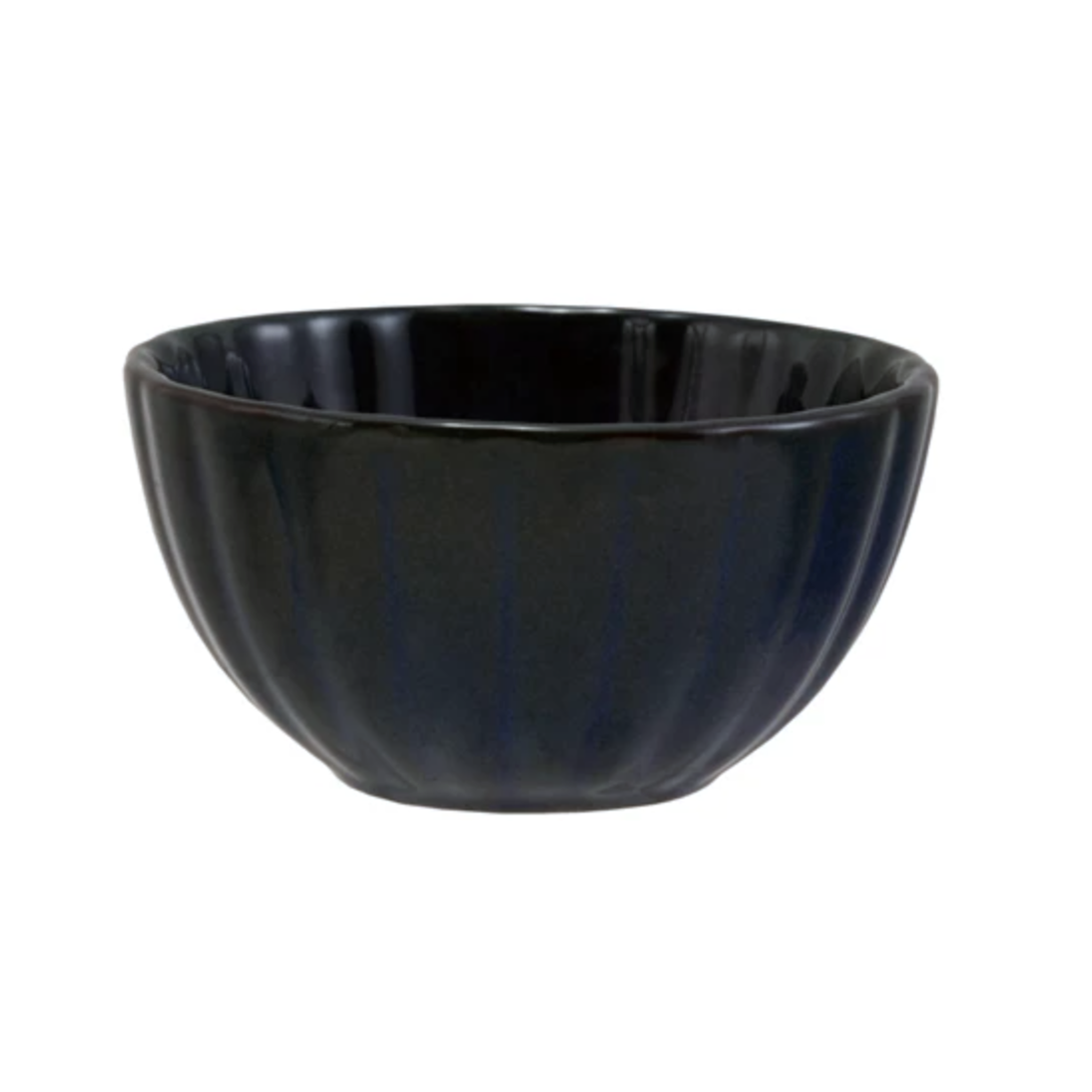 Ribbed Stoneware Sauce Bowls, Blue