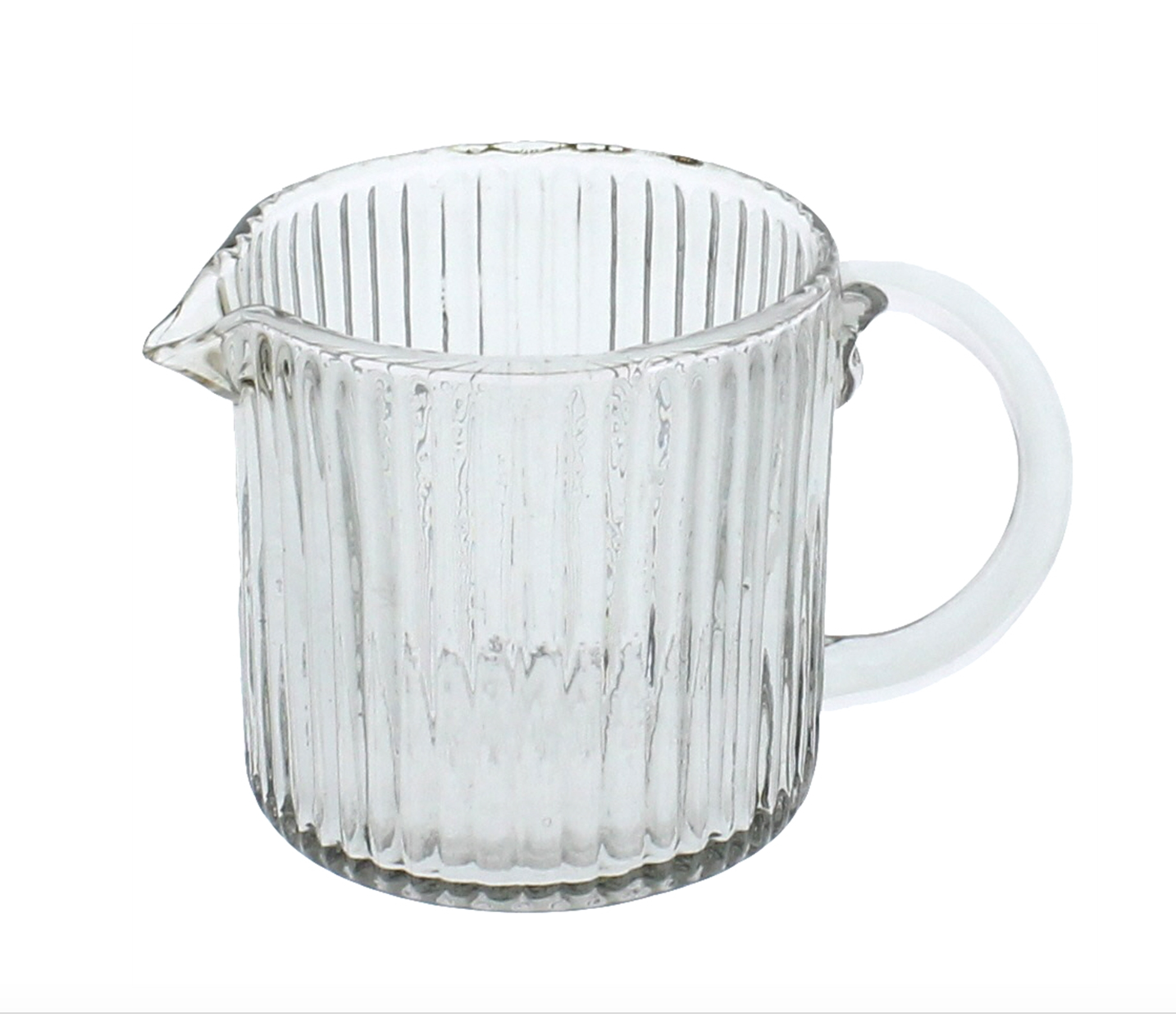 Ribbed Glass Pitcher, Wide