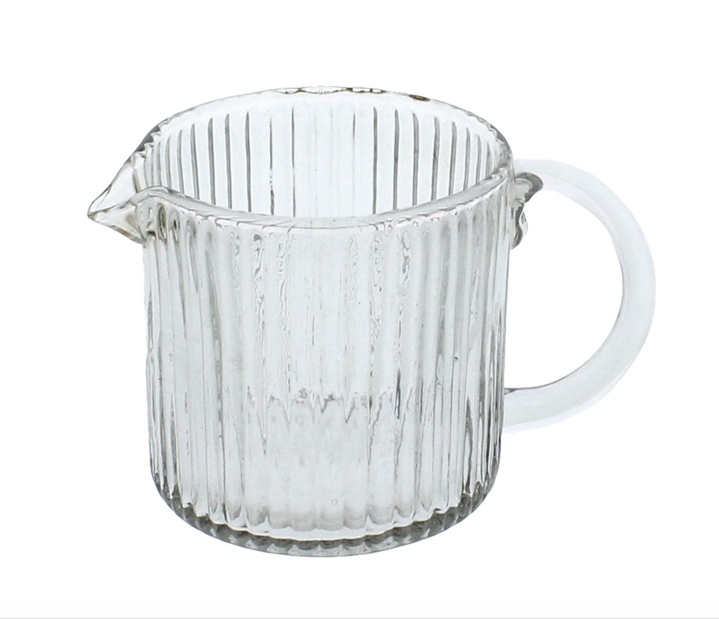 Ribbed Glass Pitcher