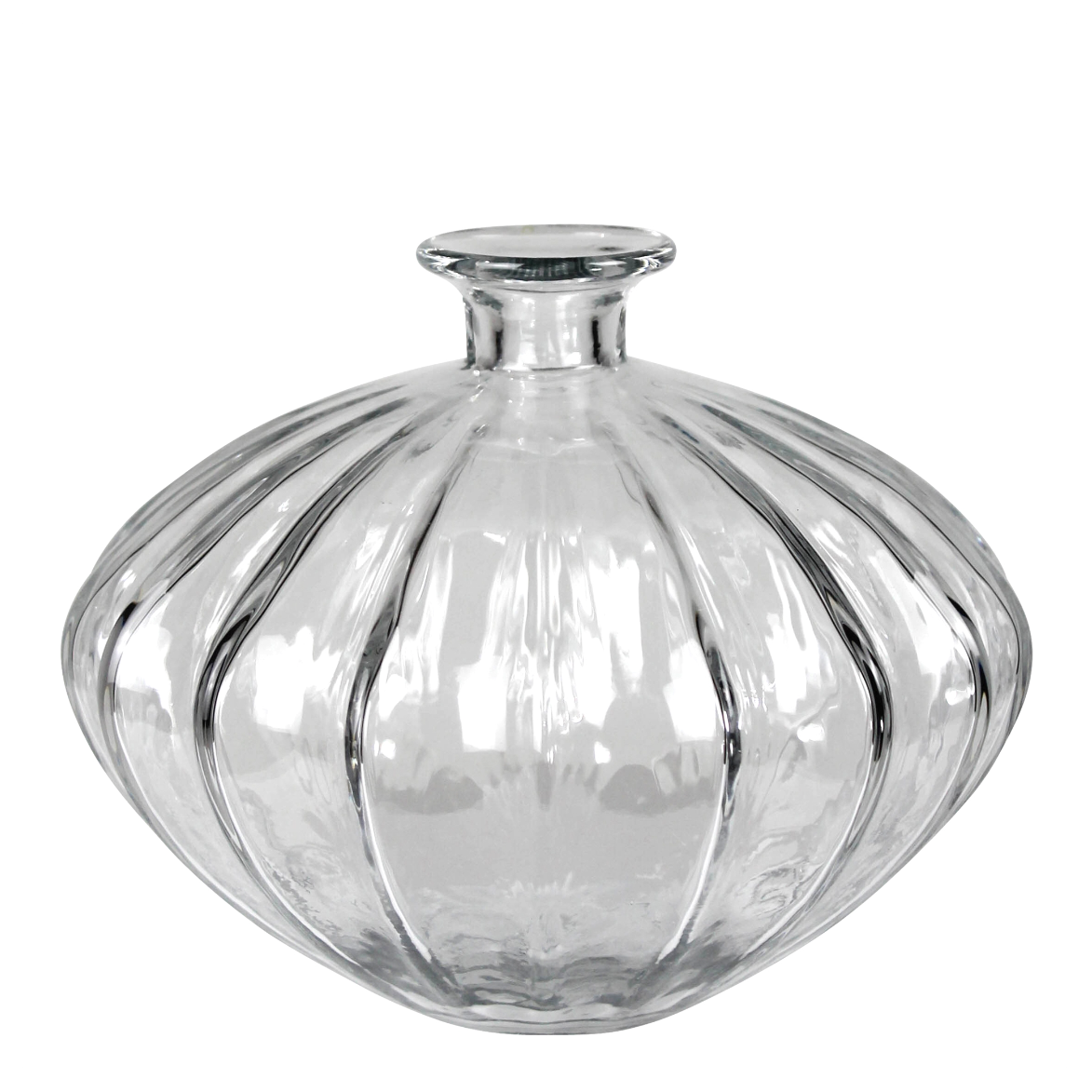 Scalloped Glass Vase, Wide