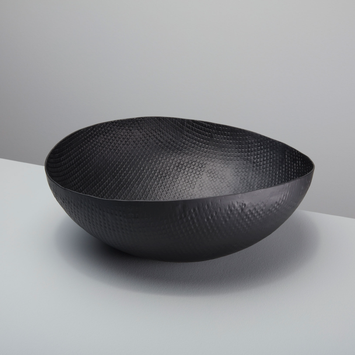 Black Aluminum Crosshatch Bowl