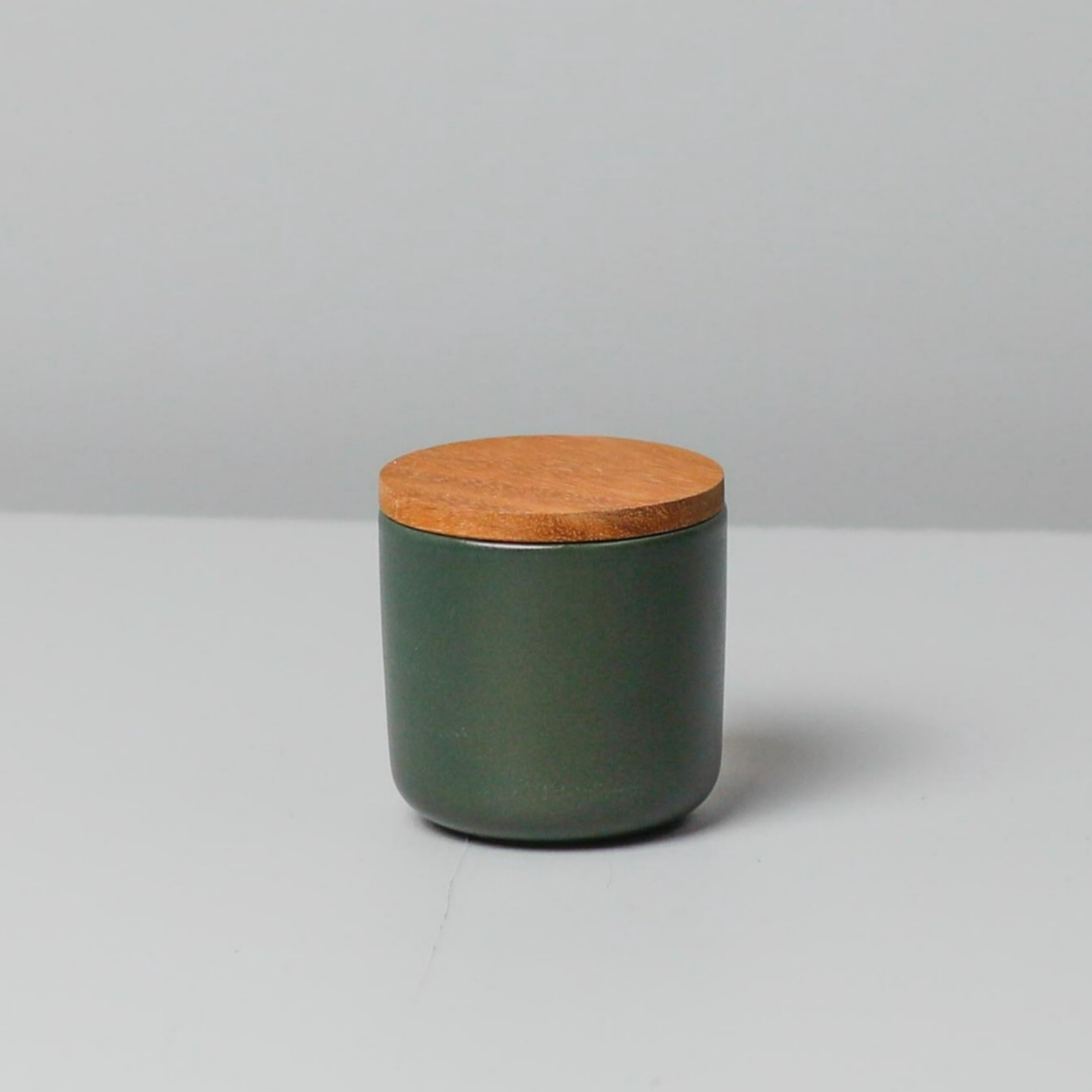 Stoneware Canister, Forest Green