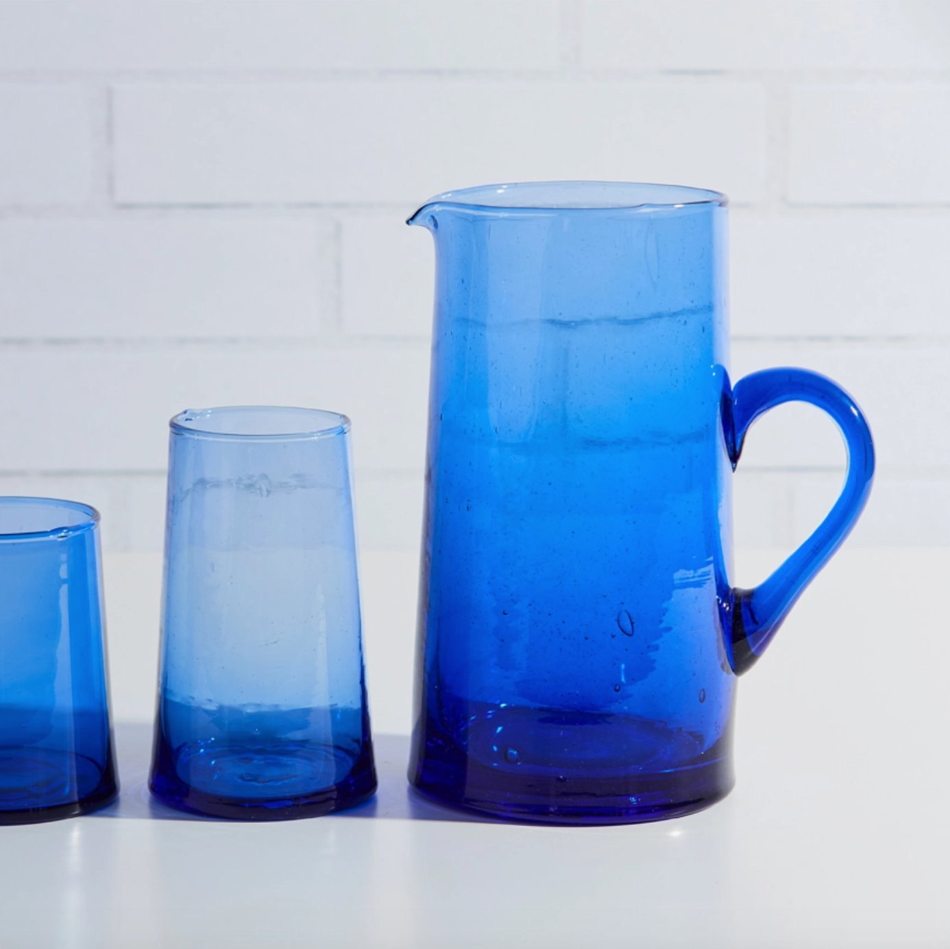 Moroccan Blue Cone Pitcher