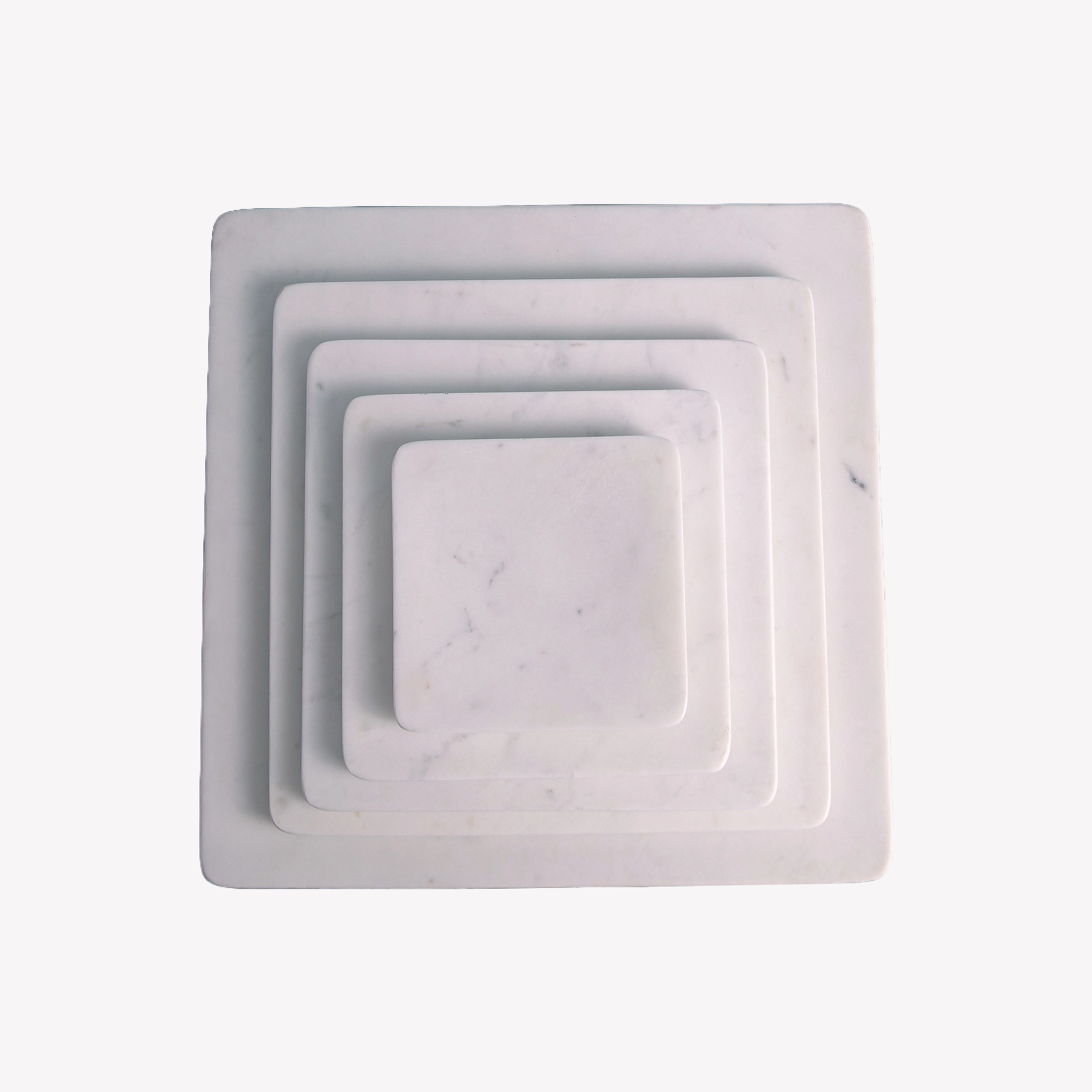 Square Marble Platter White