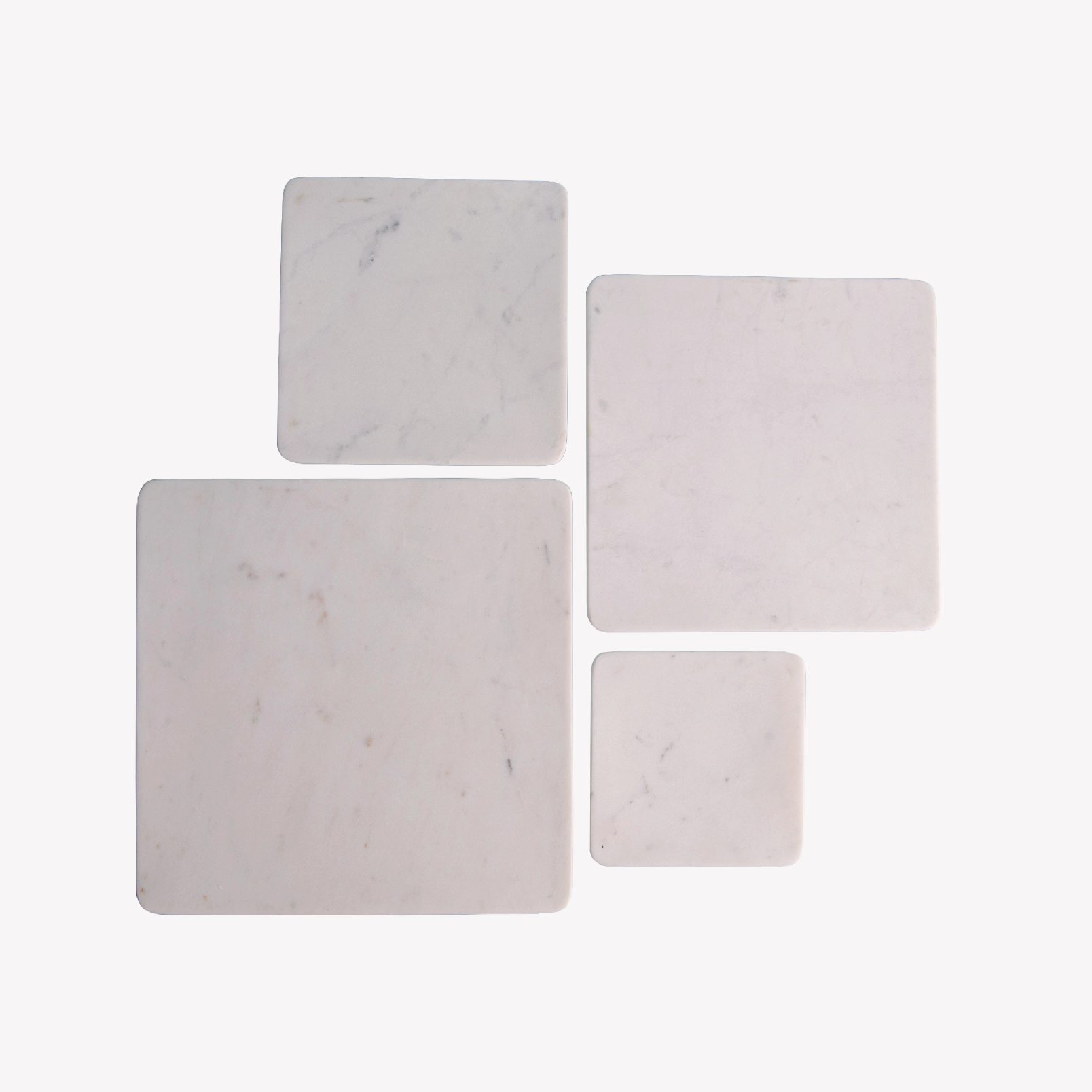 Square Marble Platter White