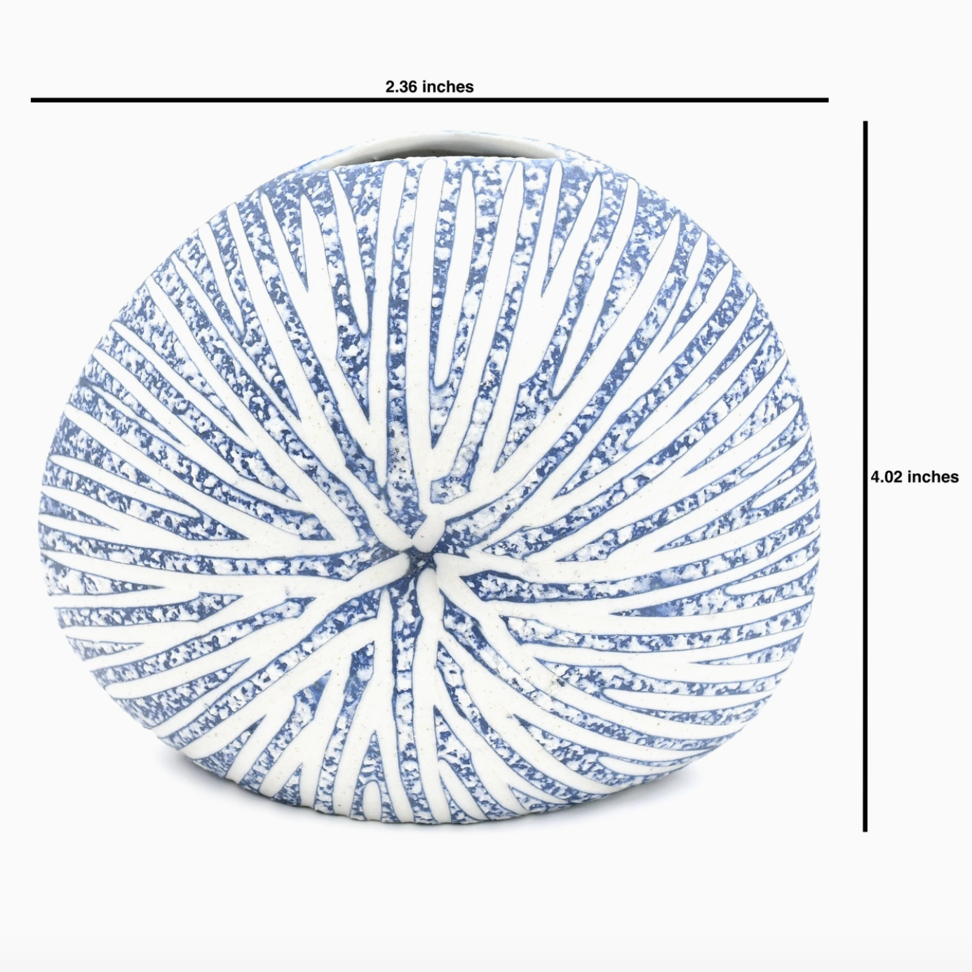 Handmade Seashell Vase, Small, Blue