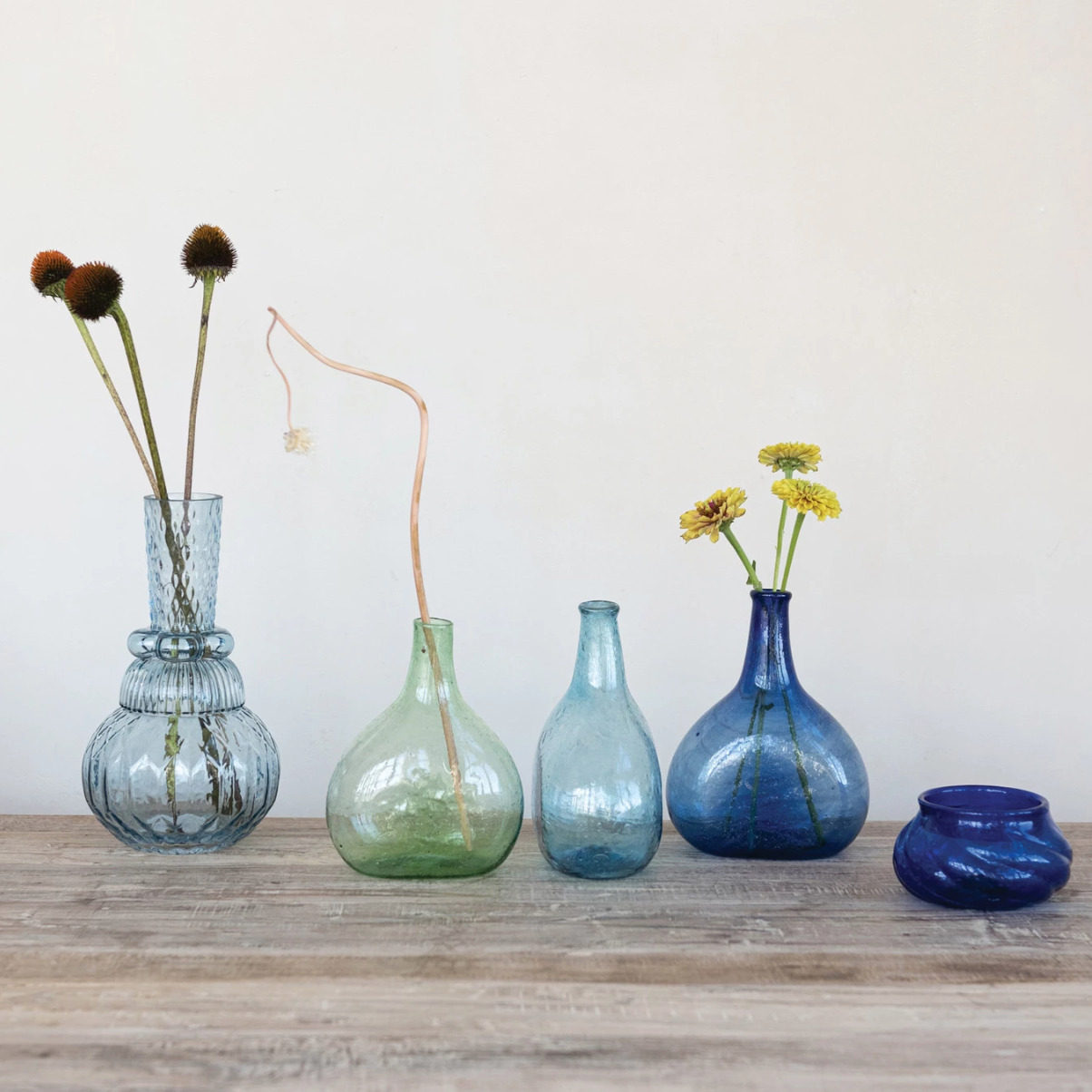 Hand Blown Seeded Glass Vase