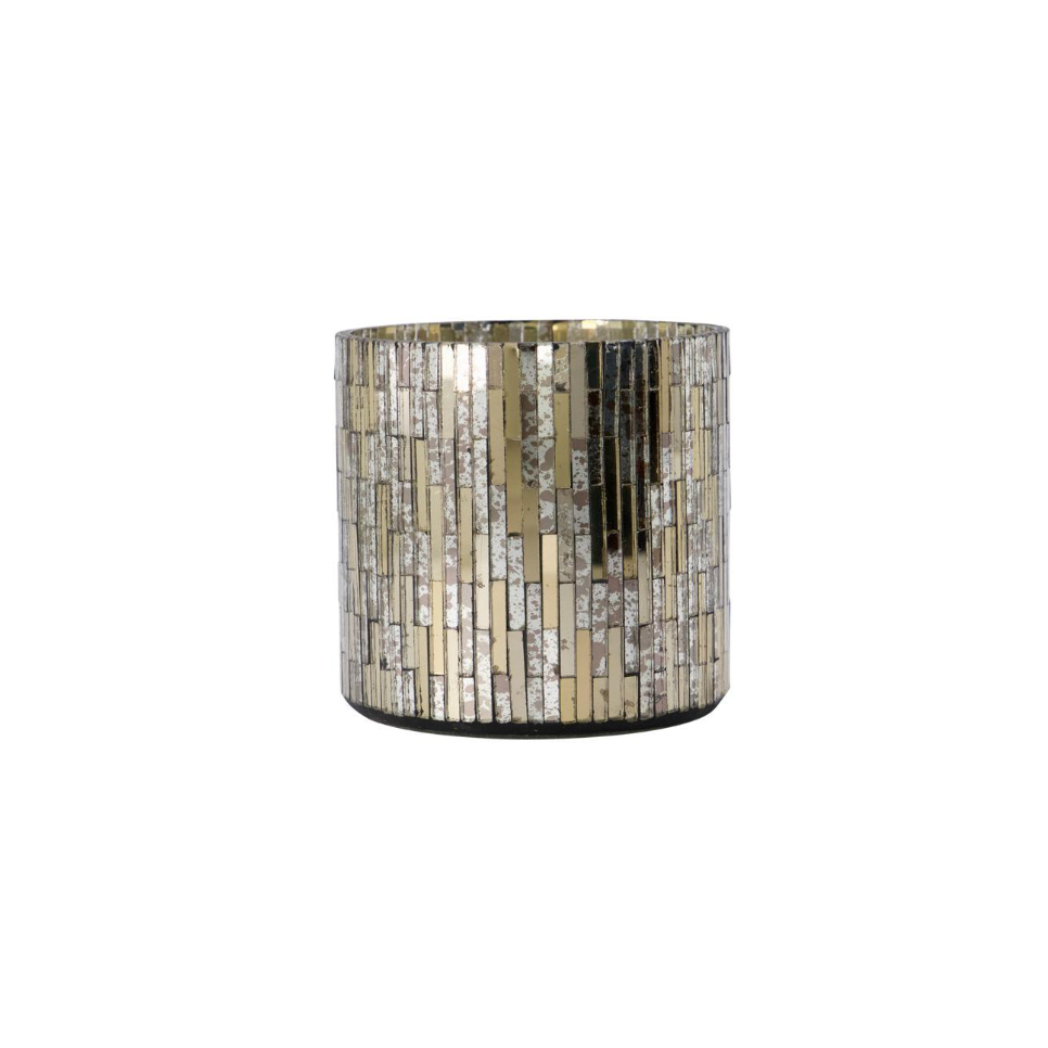 Silver Mosaic Tealight Holder