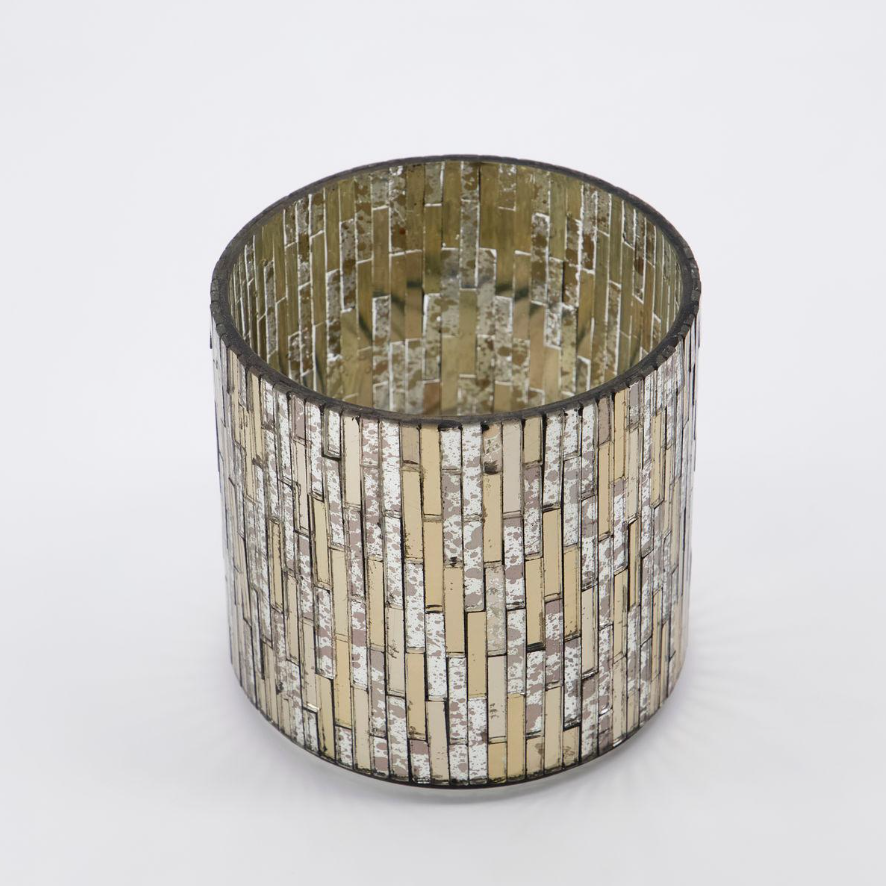 Silver Mosaic Tealight Holder