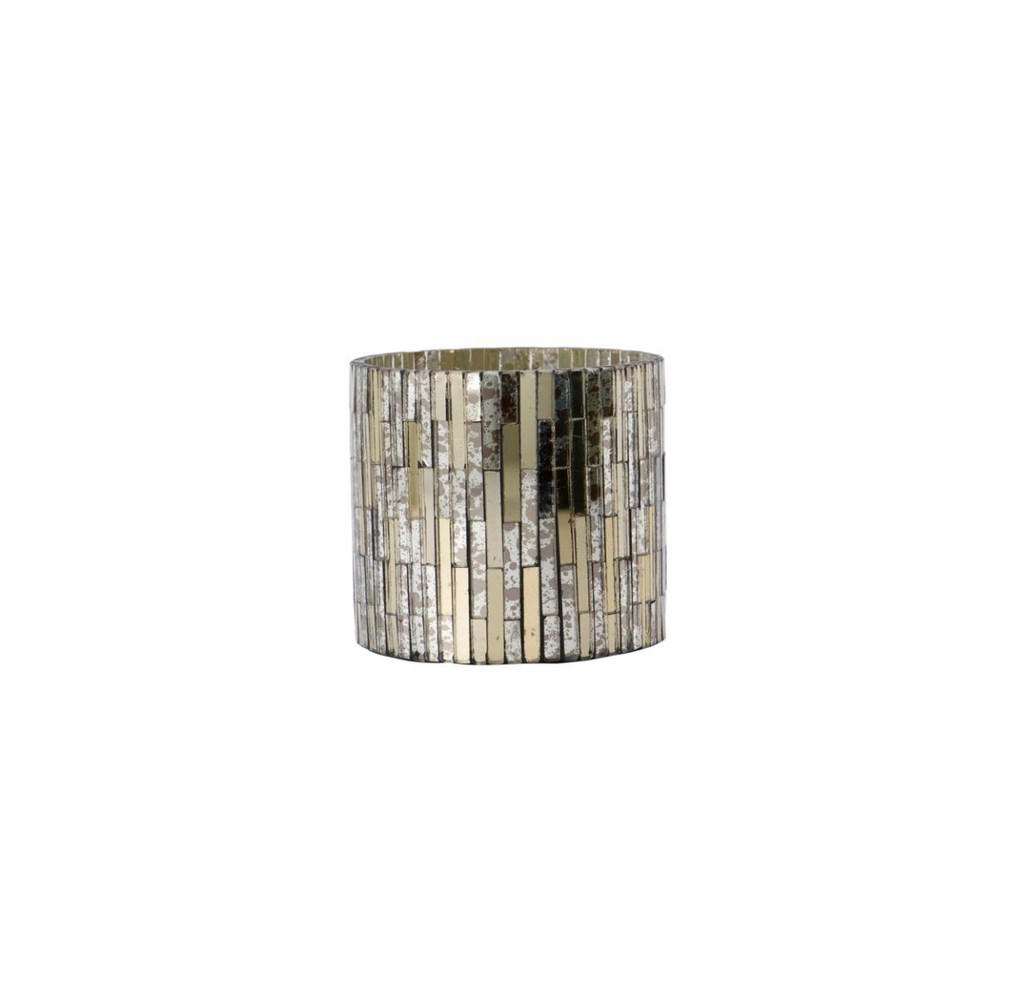 Silver Mosaic Tealight Holder