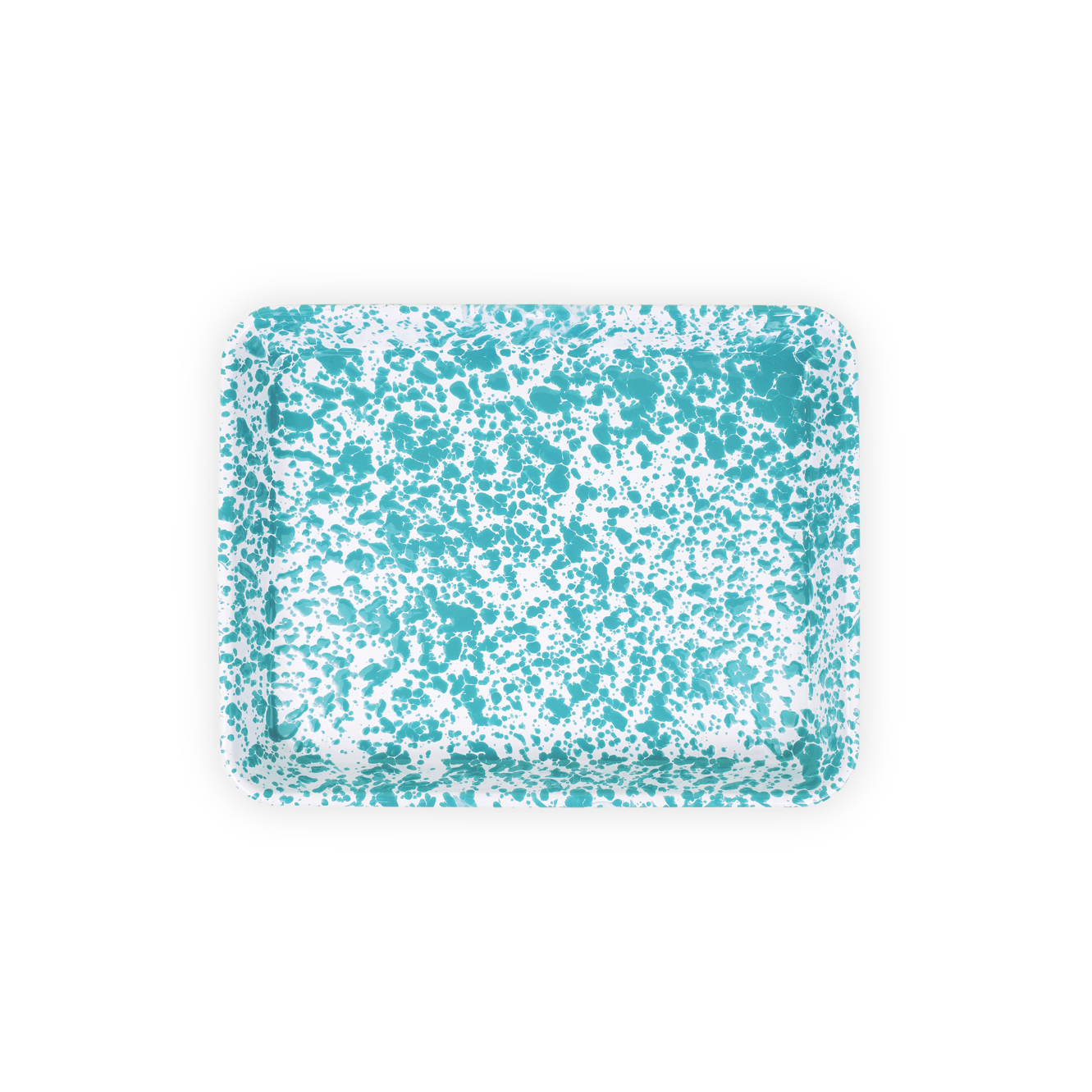 Splatter Small Rectangle Enamel Tray