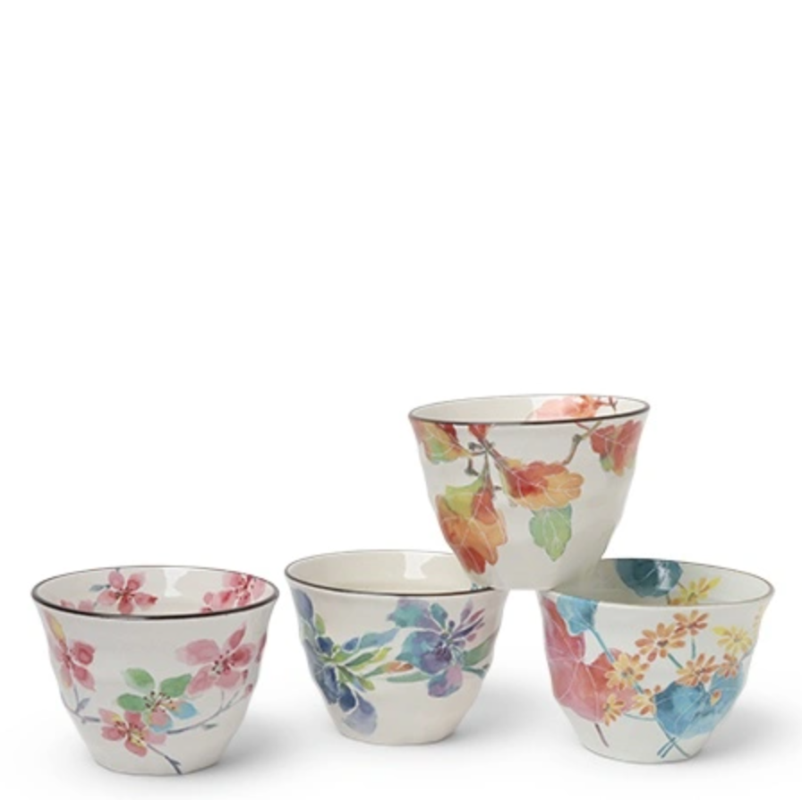 Spring Bloom Tea Cups, Set of 4