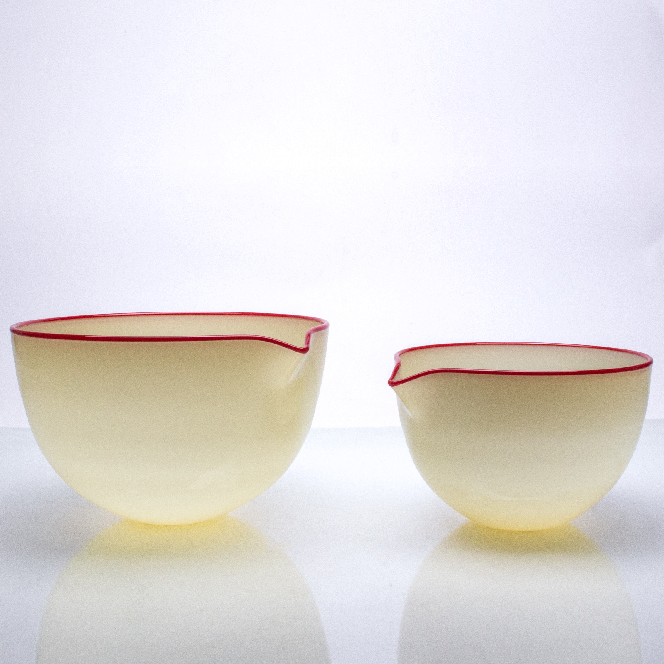 Spout Glass Bowls, Sand