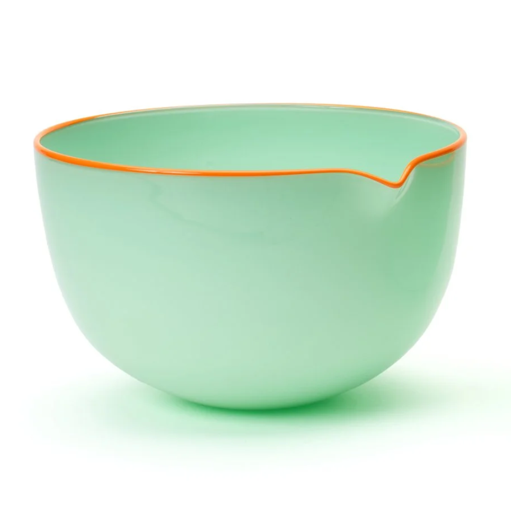 Spout Glass Bowls, Celadon