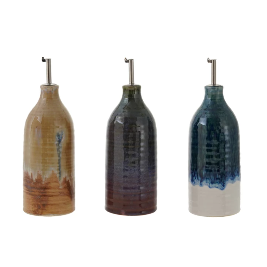 Stoneware Oil Cruets