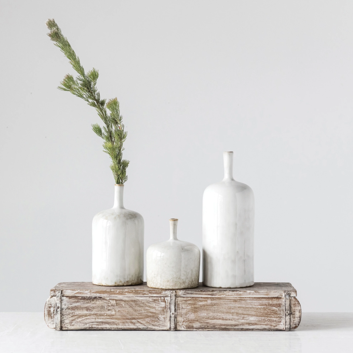 Cream Stoneware Vase
