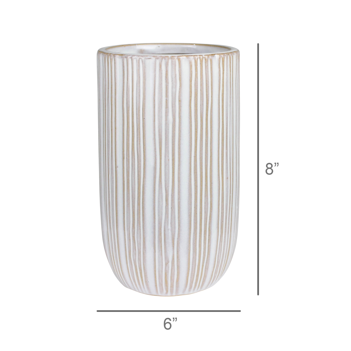 Striped Ceramic Vase